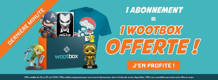 Wootbox offre une box supplémentaire pour tout nouvel abonnement