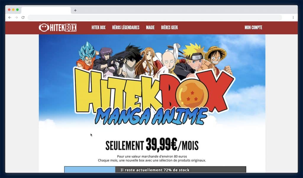 Hitekbox : la box manga pour les fans des animés